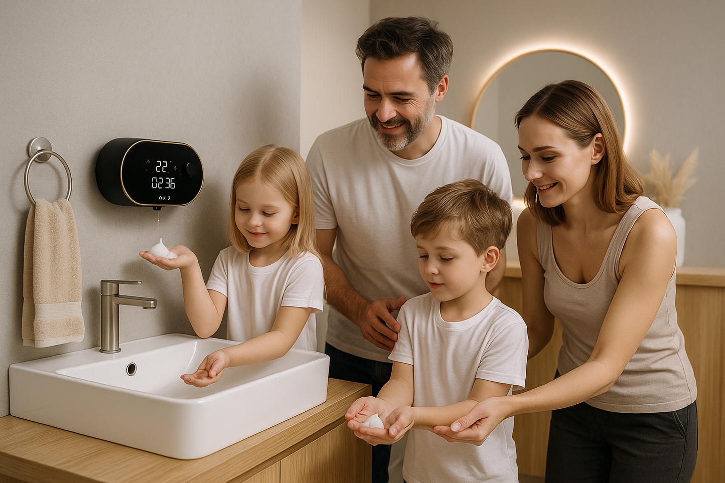 Feylors™ SmartMist Automatic Foam Soap Dispenser | Touchless + LED Display