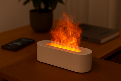 Smart Humidifier – Aromatherapy + LED Fire Effect"