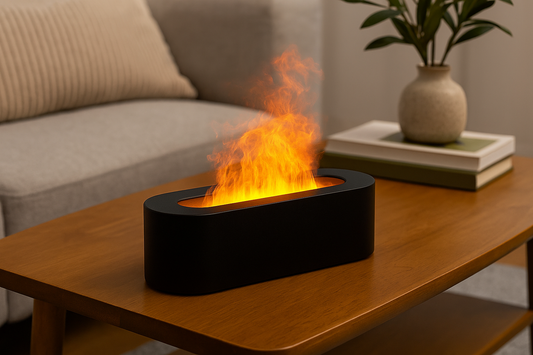 Smart Humidifier – Aromatherapy + LED Fire Effect"