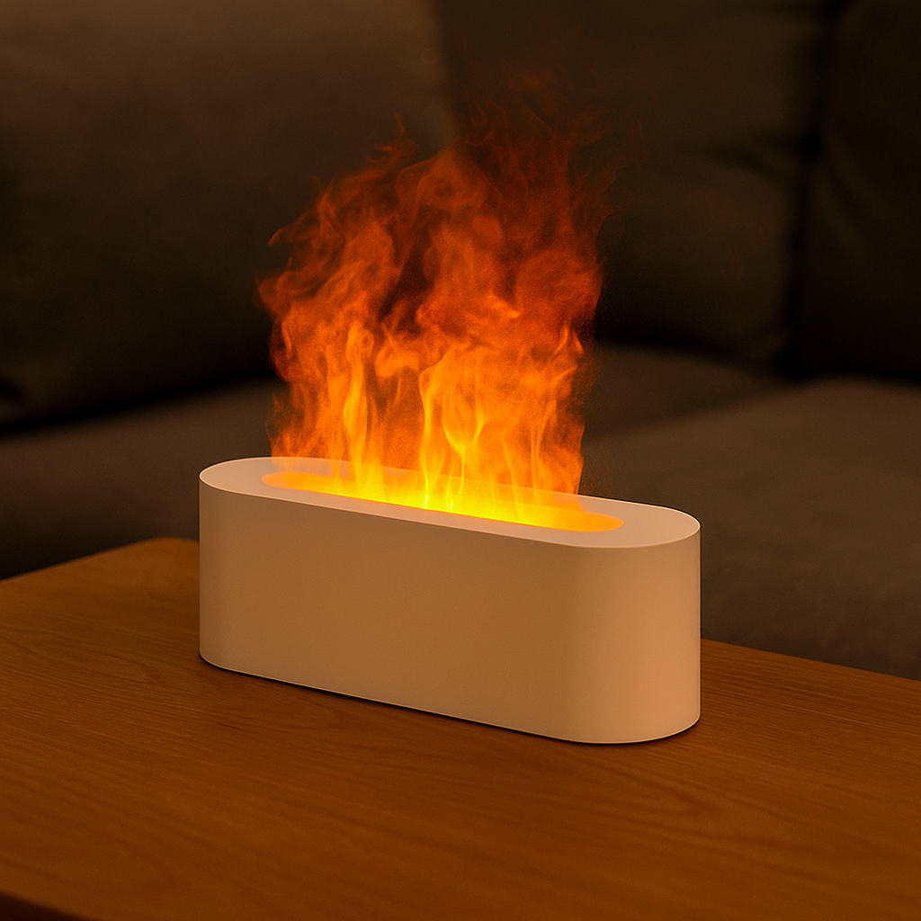 Smart Humidifier – Aromatherapy + LED Fire Effect"