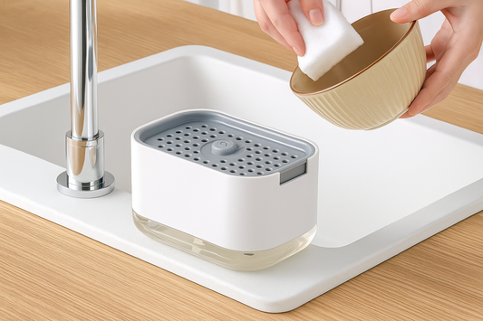2-in-1 Soap Dispenser & Sponge Holder | CleanEase