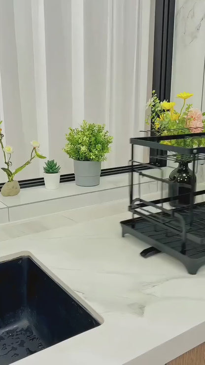 Feylors™ 2-Tier Kitchen Dish Organizer – Premium Space-Saving Drying Rack